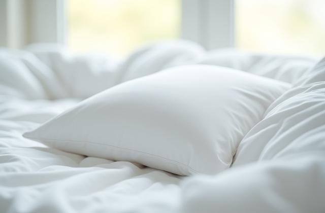 A serene bedroom scene promoting restful sleep.